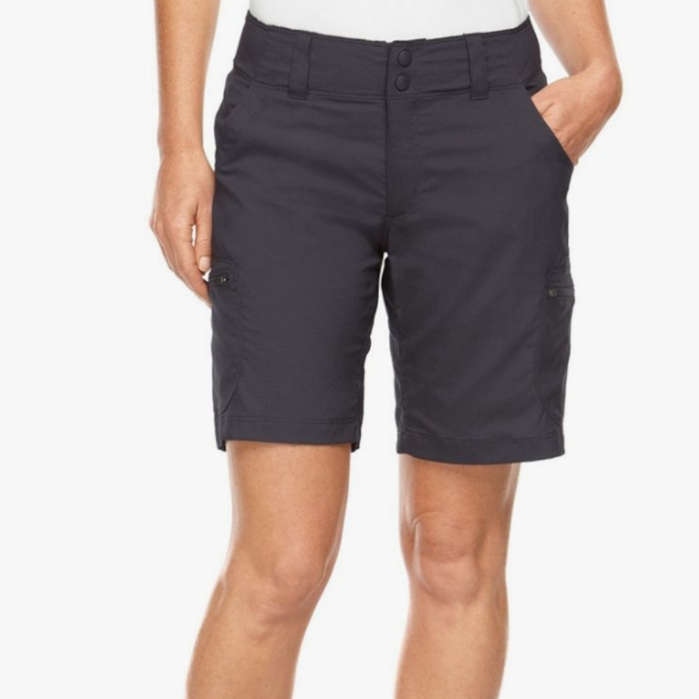 LLBEAN Hiking Cargo Shorts Charcoal Gray Nylon 8” 14
